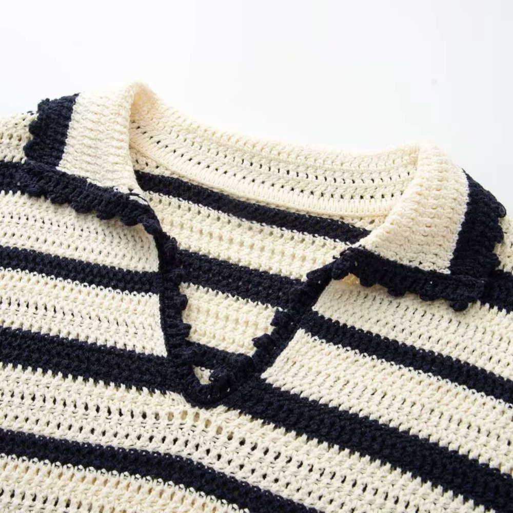 ZARA Vintage Striped Collar Dress
